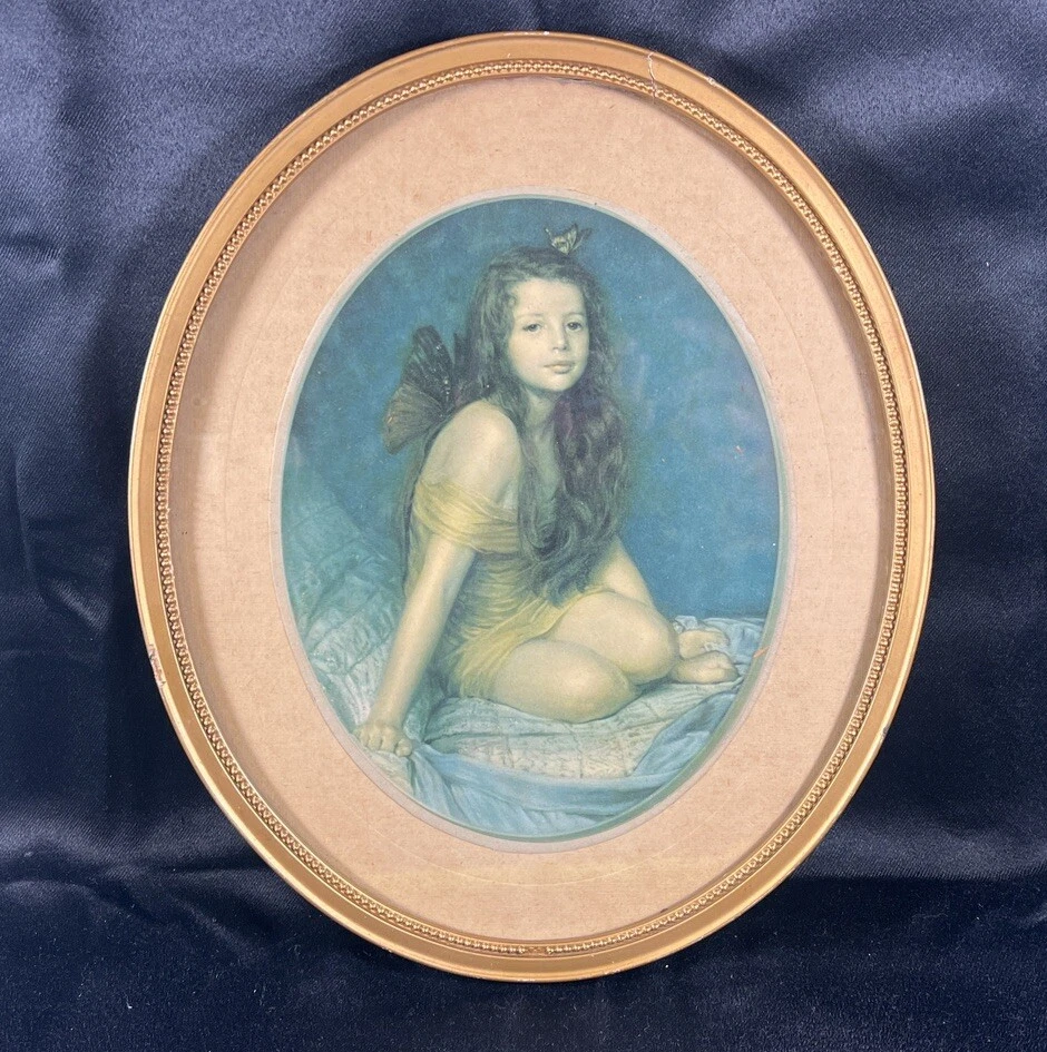 Marco "Psique la Niña de Hadas" William S. Kendall Estampado Antiguo Floral En Relieve Foto 2 de 4