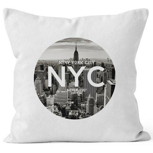 Kissenbezug Kissen-Hülle 40x40 New York City Manhatten Skyline Baumwolle Autiga® - Picture 2 of 2