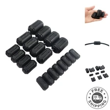20-Piece Clip-On Ferrite Ring Cores - EMI/RFI Suppressor for 3mm to 13mm Cables