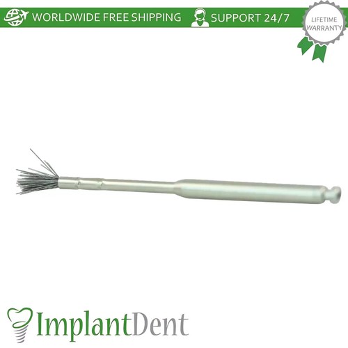 1x Dental Fixture Surface Threads Cleaning Brush Stainless Steel Dentistry Tool - Picture 5 of 9
