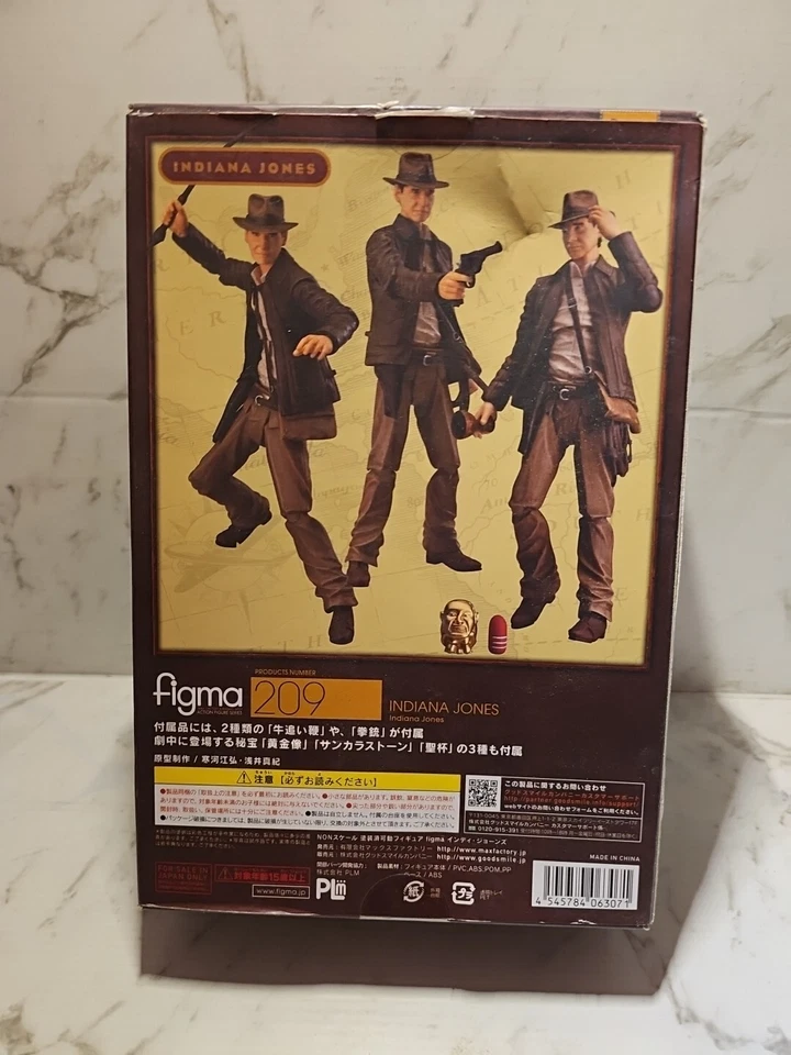 Boneco Max Factory Figma 209 Original Autêntico INDIANA JONES Completo na Caixa! - Imagem 4 de 4