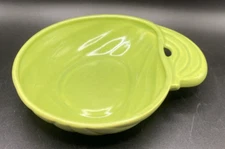 Hoenig of California Pottery Handled Green Bowl Marked 39 53C-1165G