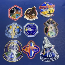 Lot of 9 NASA Space Shuttle Program Mission and Pratt Whitney Stickers #3