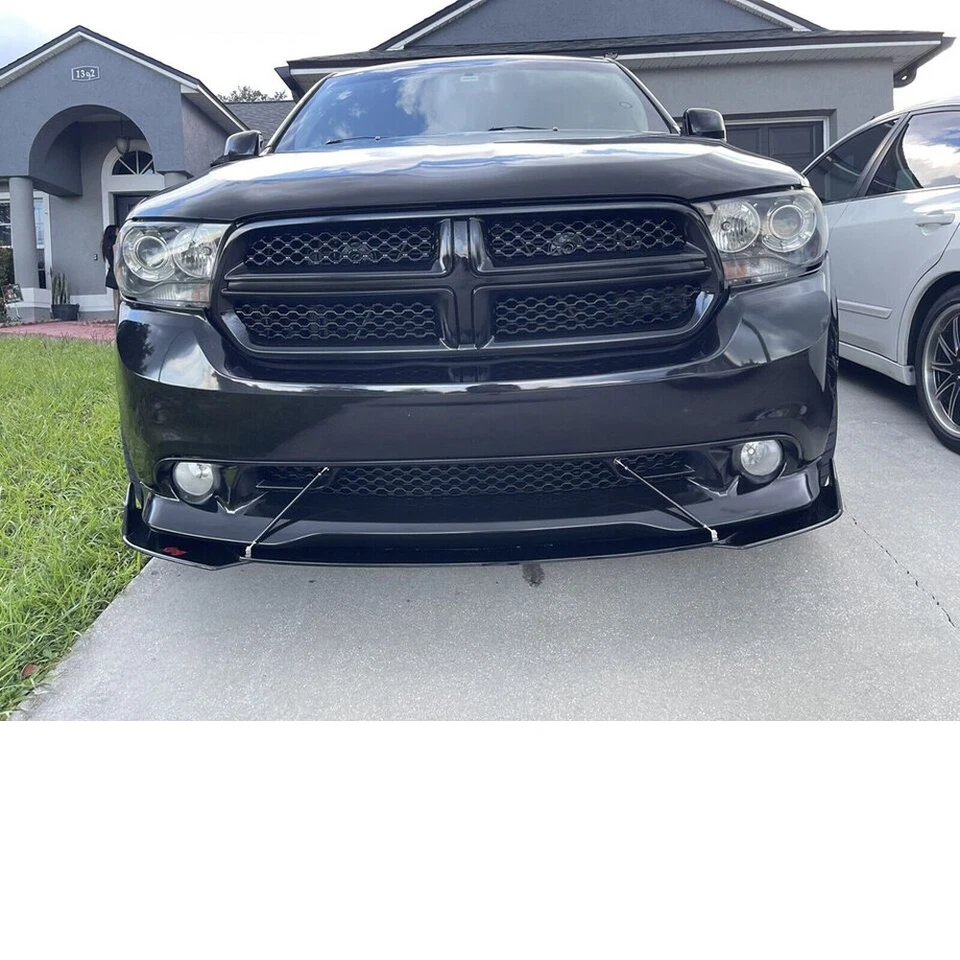 For Ford Mustang 2000-2004 Black Front Bumper Lip Splitter Spoiler + Strut Rods Foto 4 de 4