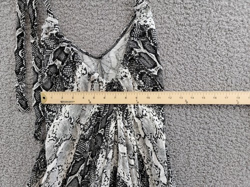 Vince Camuto Printed Convertible Swim Cover-Up Dress Womens S Black Multi Tie Up - Picture 4 of 13