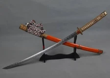 Top Hitatsura Hamon Tachi L6 Steel Clay Tempered bladeJapanese Katana sword