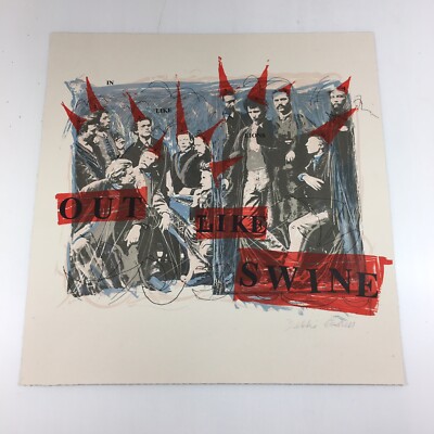 Debbie Godsell signierter Farbdruck ''Out Like Swine'' 46 cm x 44,5 cm 