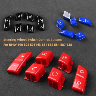6PCS Steering Wheel Switch Control Buttons For BMW E90 E92 E93 E81 E82 E87 E84