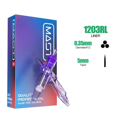 Mast Pro Tattoo Nadeln 3RL PMU Cartridge Nadel Round Liner Einweg 20 stück 0.35