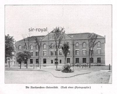 Northwestern Universität - 1911 - Historische Aufnahme ~11x9cm