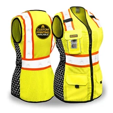 KwikSafety QUEEN BEE (Honeycomb Design) Hi Vis Safety Vest for Women