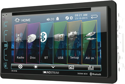 VR-65B Double-Din Bluetooth DVD/CD/AM/FM In-Dash Car Stereo with 6.2'' Smart Sens