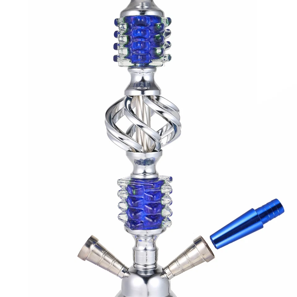 RMAN Shisha Set Wasserpfeifen mit 200g Shiazo Dampfsteine Kohleanzünder Blau - Bild 4 von 4