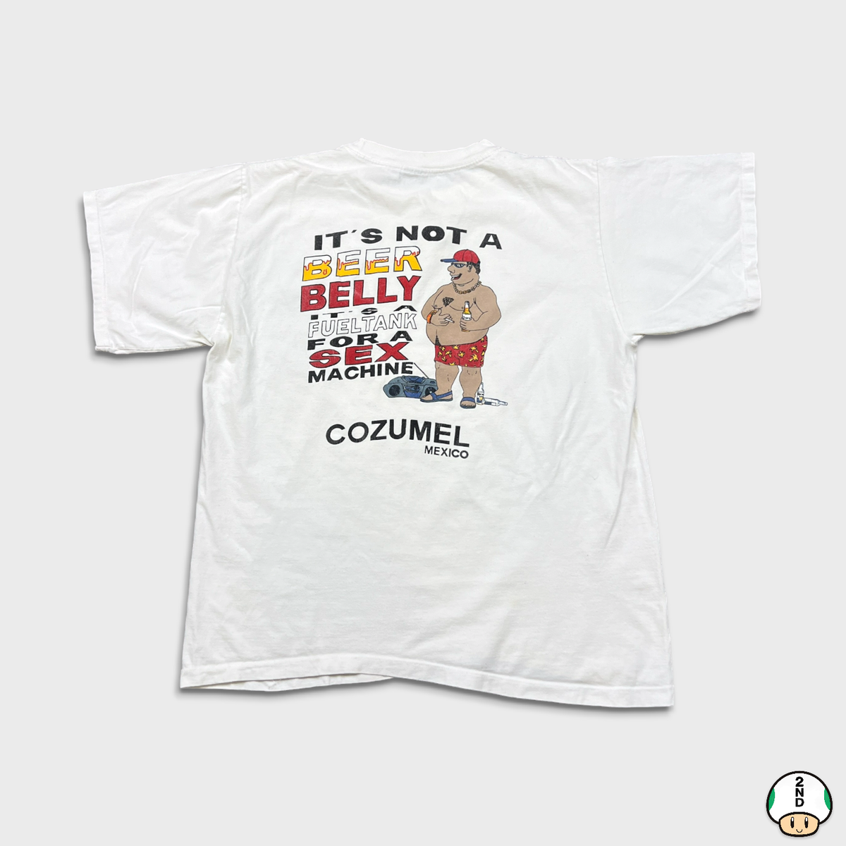 VTG 90s It's Not a Beer Belly It's a Sex Machine T Shirt Mens XL