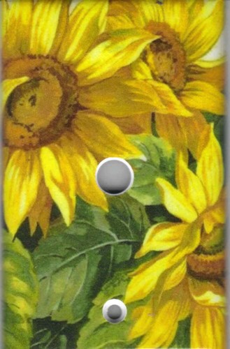 SUNFLOWERS WITH GREEN LEAVES KITCHEN HOME DECOR LIGHT SWITCH PLATES OR OUTLETS - Picture 25 of 31