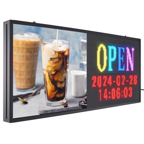 VEVOR 99x41cm Programmable LED Sign Scrolling Display Board P6 Full Color - Picture 11 of 12