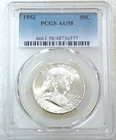 1952 Franklin Half Dollar PCGS AU58 90% FBL Frosty Just Graded New Holder V279C