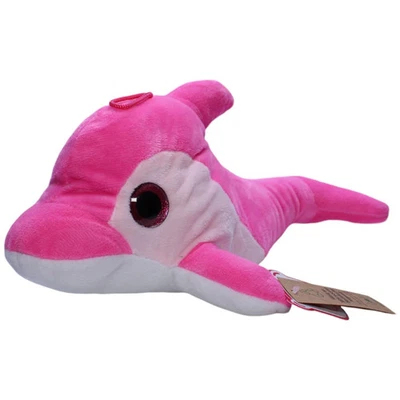 Landahl & Baumann Delfin mit Glitzeraugen, rosa Kuscheltier 30cm Neu