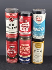 Lot of 6 Tube Repair Kits Phillips 66 Texaco BF Goodrich Firestone Sears 