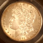 1891-S Morgan Dollar. ANACS MS-60 Dets. Starts at .99. NO RESERVE.