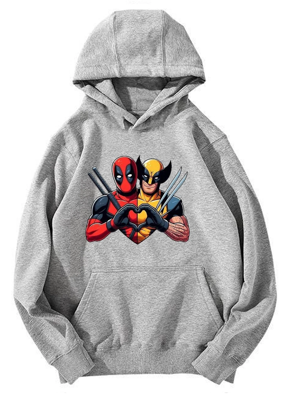 Deadpool & Wolverine Heart Marvel Hoodie