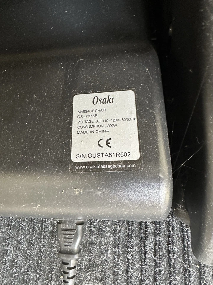 Osaka Massage Chair Model 7075R - Image 3 of 3