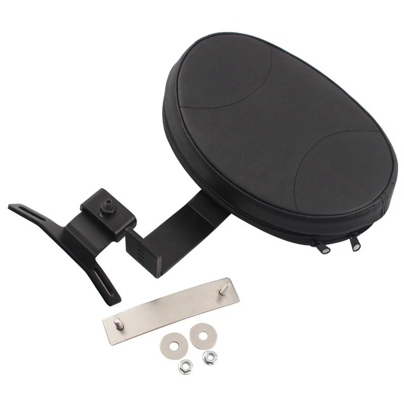 For 2007-2017 Harley Heritage Softail Adjustable Driver Rider Backrest Pad Black Foto 2 de 4