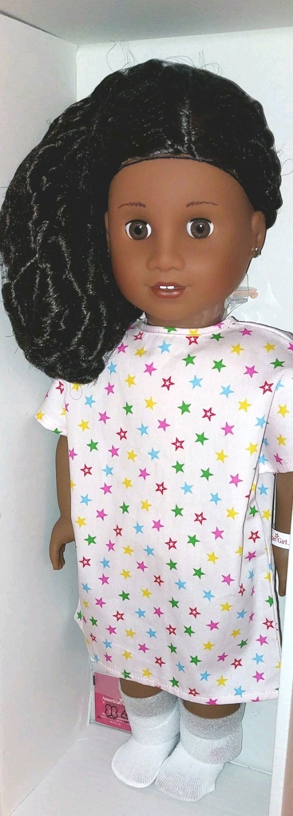 AMERICAN GIRL DOLL "TRULY ME" #67 CARE CENTER REPAIR & SPARKLY CREAM DRESS!