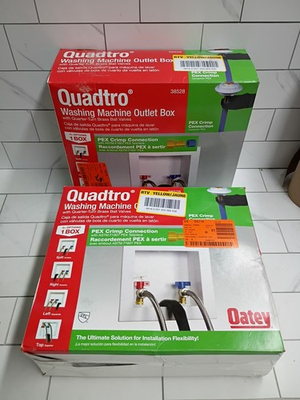 #ad 2 Pack Oatey Quadtro 38528 Washing Machine Outlet Box 1 4quot; Turn x 2quot; Hub OB $37.99