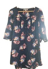 Fat Face Women's boho Dress/Top Size 12. Navy Blue Excellent Condition