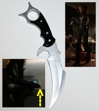 Green Arrow screen used rubber stunt prop knife DC Comics sexy TV villain COA