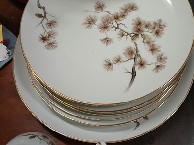 Wentworth Fine China Golden Pine 7279 48 Pieces Set Service for 6