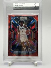 2020-21 Panini Prizm Red Ice Prizm Tyrese Maxey Rookie #256 Beckett 9 76ers