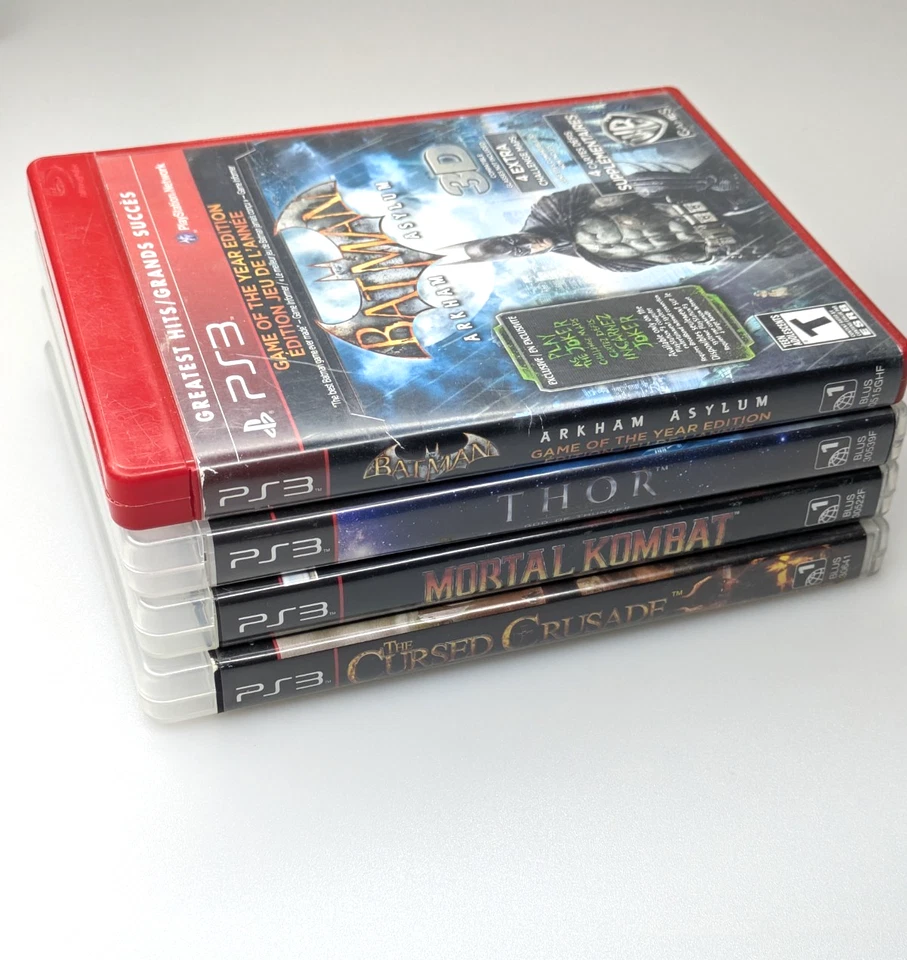 PlayStation 3 Games Lot of 4 - Mortal Kombat, Batman, Thor, Cursed Crusade -CIB- - Image 3 of 4