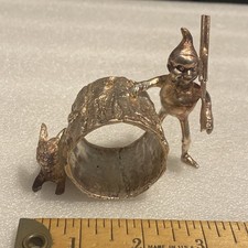 SILVERPLATE PALMER COX BROWNIE FIGURAL NAPKIN RING