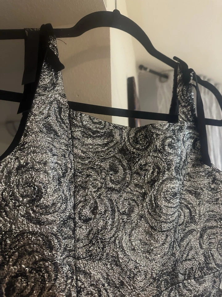 Rare Editions Size 16 Girls Party Dress Grey Black - Image 2 of 4