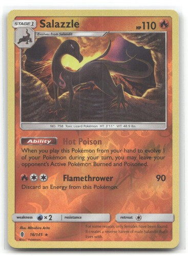 Salazzle Reverse Holofoil SM - Guardians Rising 16/145 LP Pokemon