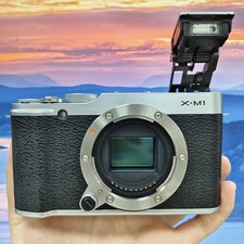 Fujifilm X-M1 16.0MP 16.3MP Digital Camera Body Fujifilm X Series Silver English