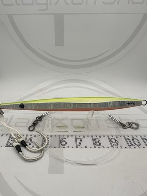 400g Bluefin Tuna Bomb Knife Jig Inc 9/0 Assist Hooks W/ 300lb 4ft Leader