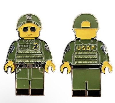US Border Patrol Brick Man Lego Challenge Coin 