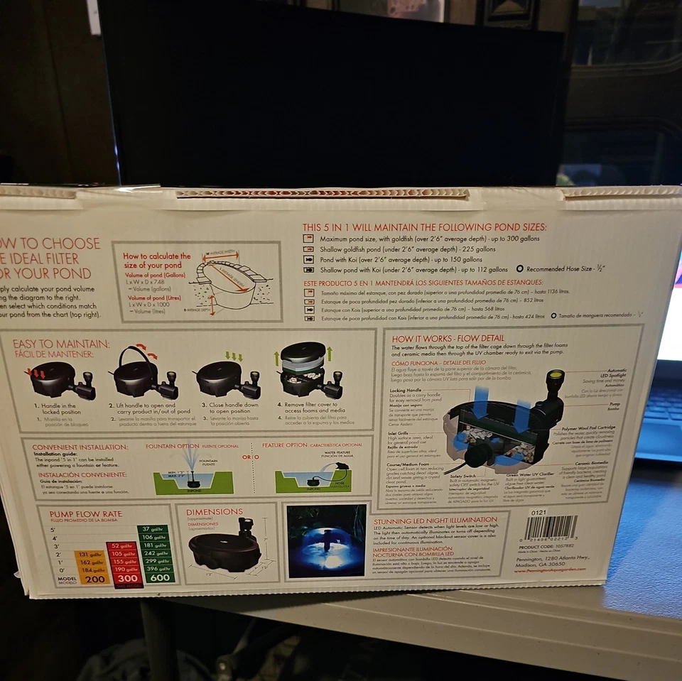 Pennington Aquagarden All-in-One Kit Bomba Elétrica para Lagoa - 5 em 1 - Imagem 3 de 4