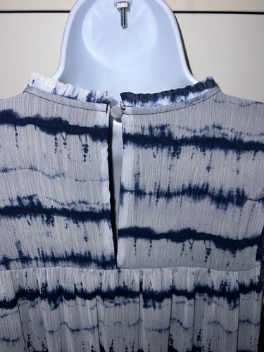 Minifalda Vestido Azul Tie Dye Mujer Talla Mediana 1.STATE Cintura Calada en Niveles - Imagen 8 de 15