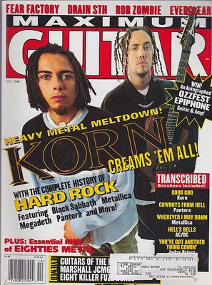 OCT 1998 (GUITAR SCHOOL PRESENTS) MAXIMUM GUITAR - KORN | eBay OCT 1998 (GUITAR SCHOOL PRESENTS) MAXIMUM GUITAR - KORN | eBay