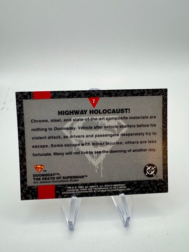 The Death of Superman Doomsday Trading Card YOU PICK DC Comic 1992 Fleer Skybox - Picture 38 of 206