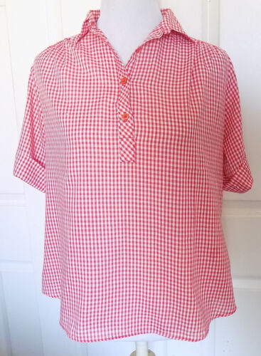 Vintage 60s Miss Fashionality Red White Gingham Ch