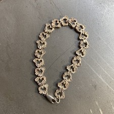 7" Herz Glieder Sterlingsilber Armband