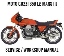 1980-1986 Moto Guzzi California 850 Le Mans III Workshop Service Manual PDF File
