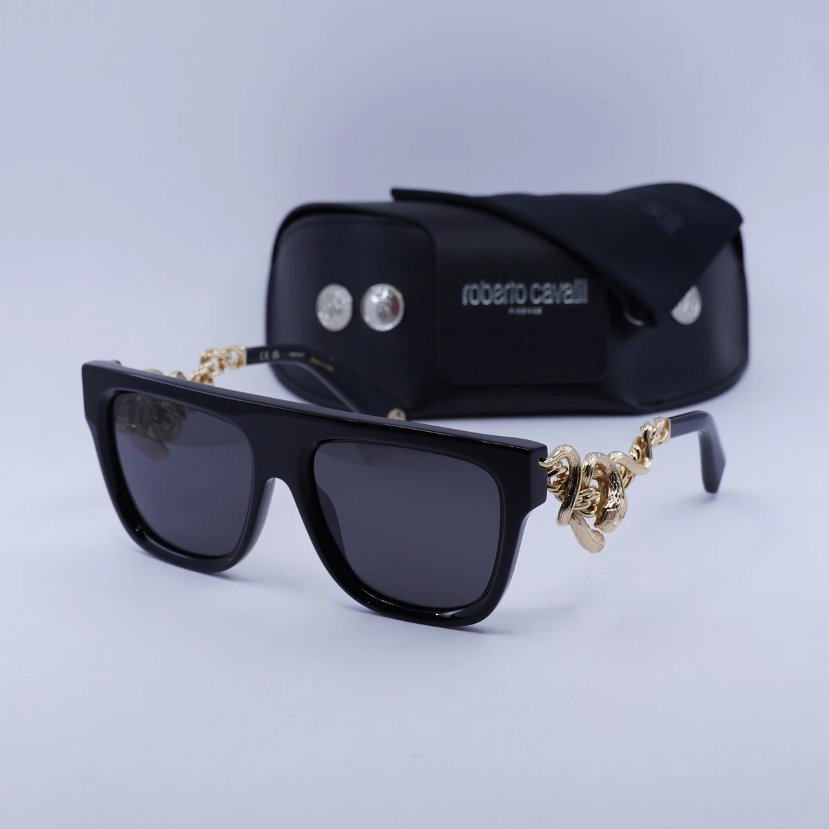 Roberto Cavalli Tiresia RC385S Gunmetal Aviator Sunglasses Smoke Lens w/ Box Roberto Cavalli Aviator Sunglasses for Women for sale | eBay main image 4