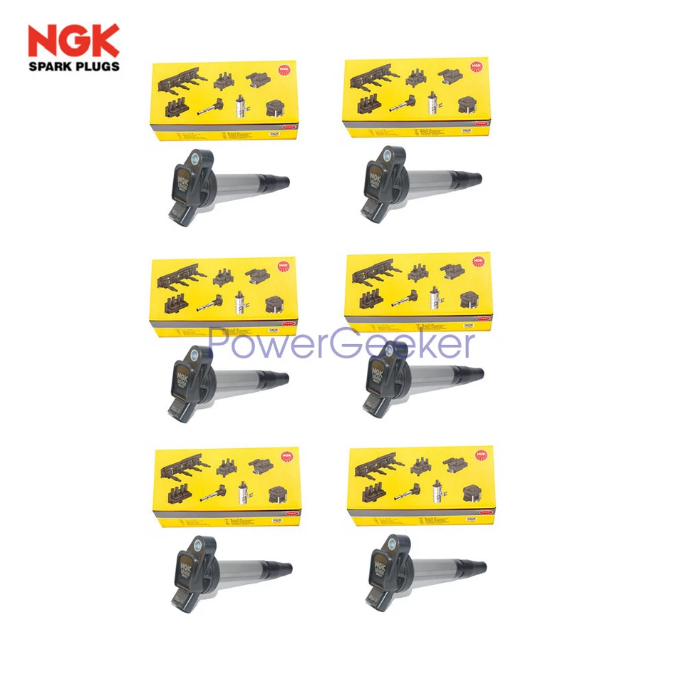 U5403 OEM NGK Ignition Coils 6pcs for Lexus ES300 GS300 GS350 RX350 3.5L Foto 2 de 4