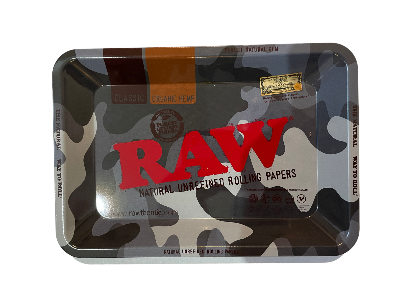 RAW Black Camouflage Rolling Tray Gift Set Kit Kingsize Papers Tips